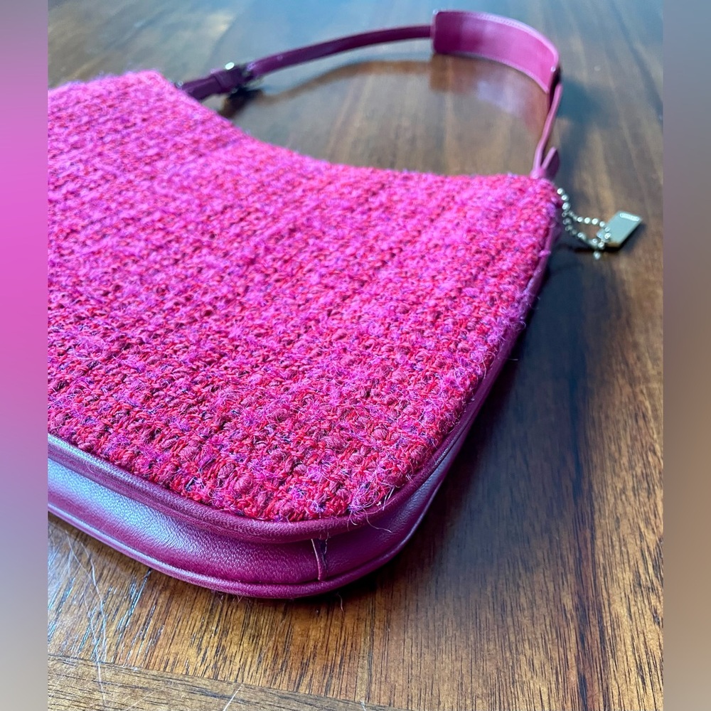 Coach Vintage Y2K Girlie Boucle Hobo Lamb Nappa, Wool, Alpaca, Mohair - Picture 14 of 15